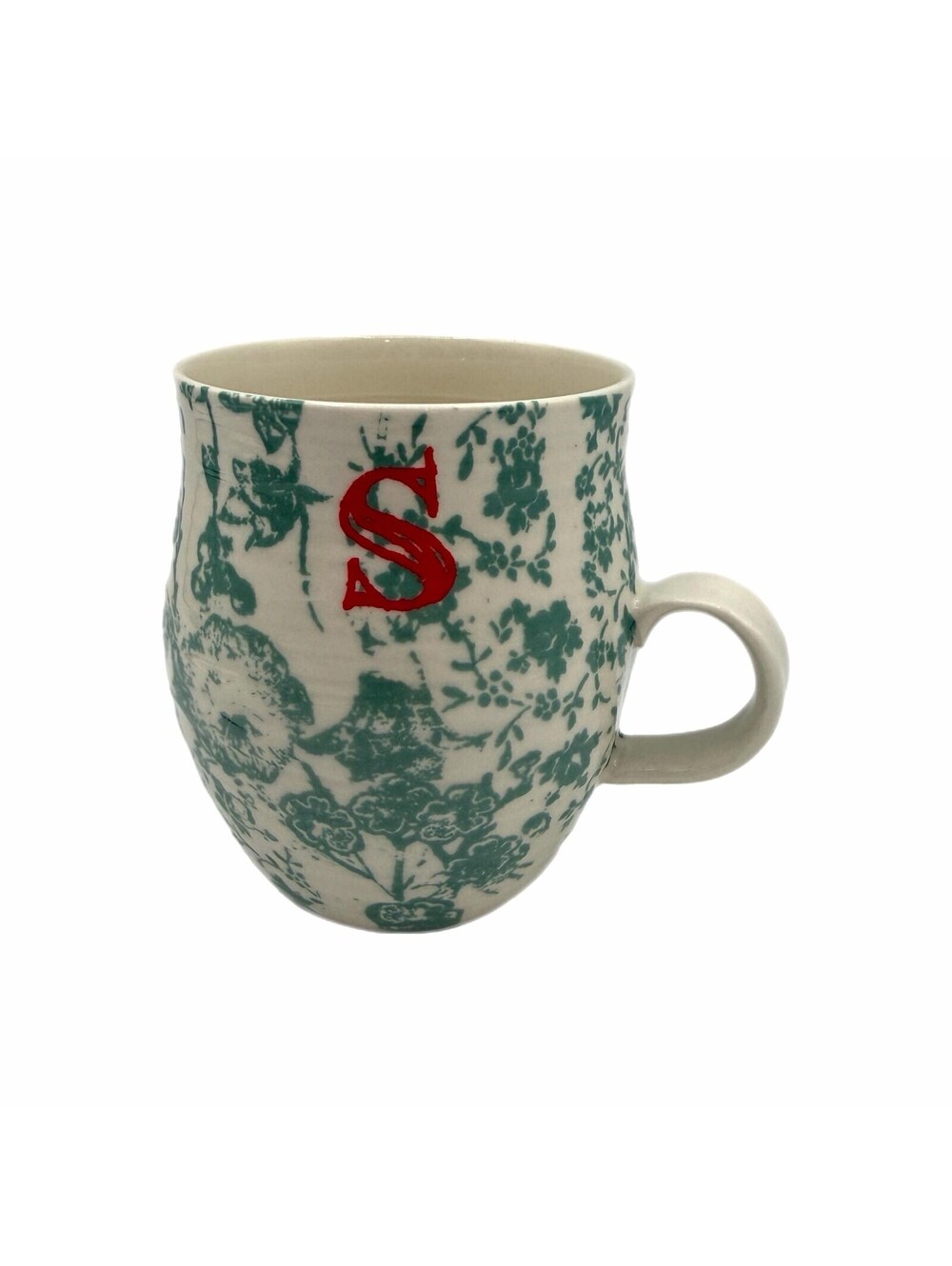 Vintage Anthropologie Homegrown Monogram Initial “s” Coffee Mug
